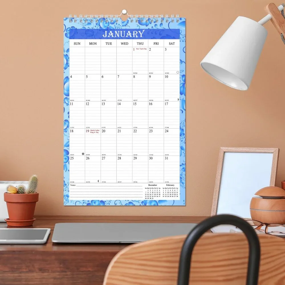 2026-2027 Wall Calendar Spiral-bound Twin-Wire Binding - 18 Months 11